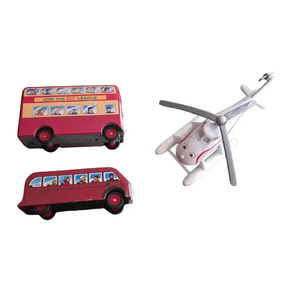 Thomas Tank Engine Friends ERTL Helicopter Bus and Trolley Bundle